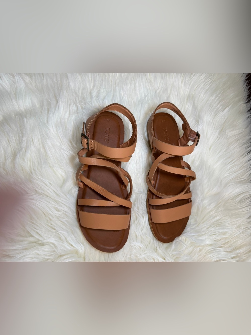 TOMS Brown/Tan Multi-Strap Women's Sandals